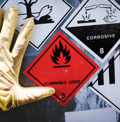 Hazardous material labels for a shipment